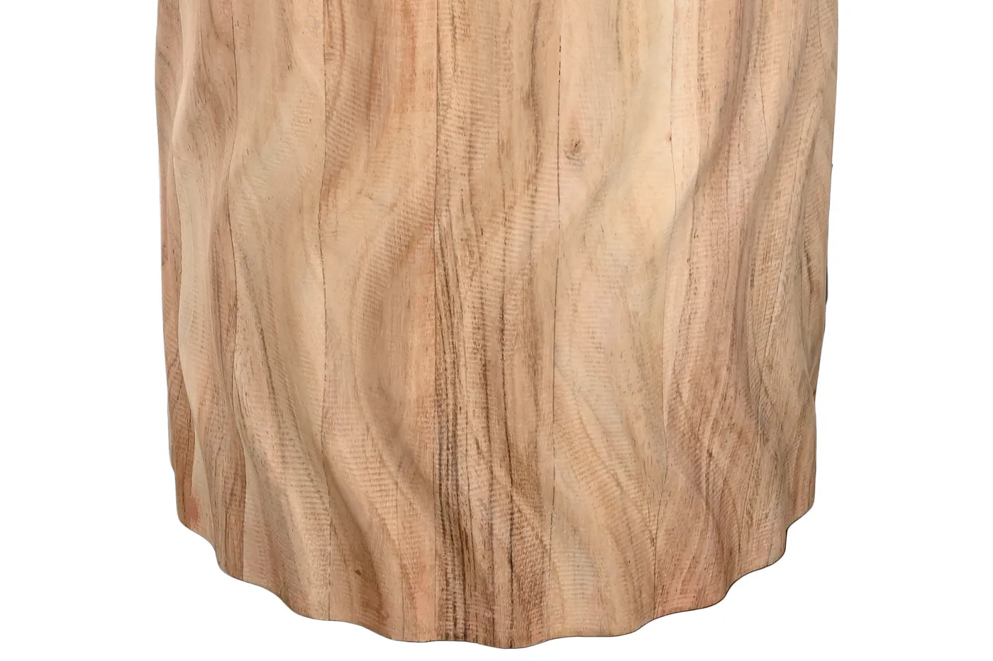 Round acacia metal table — Photo 2