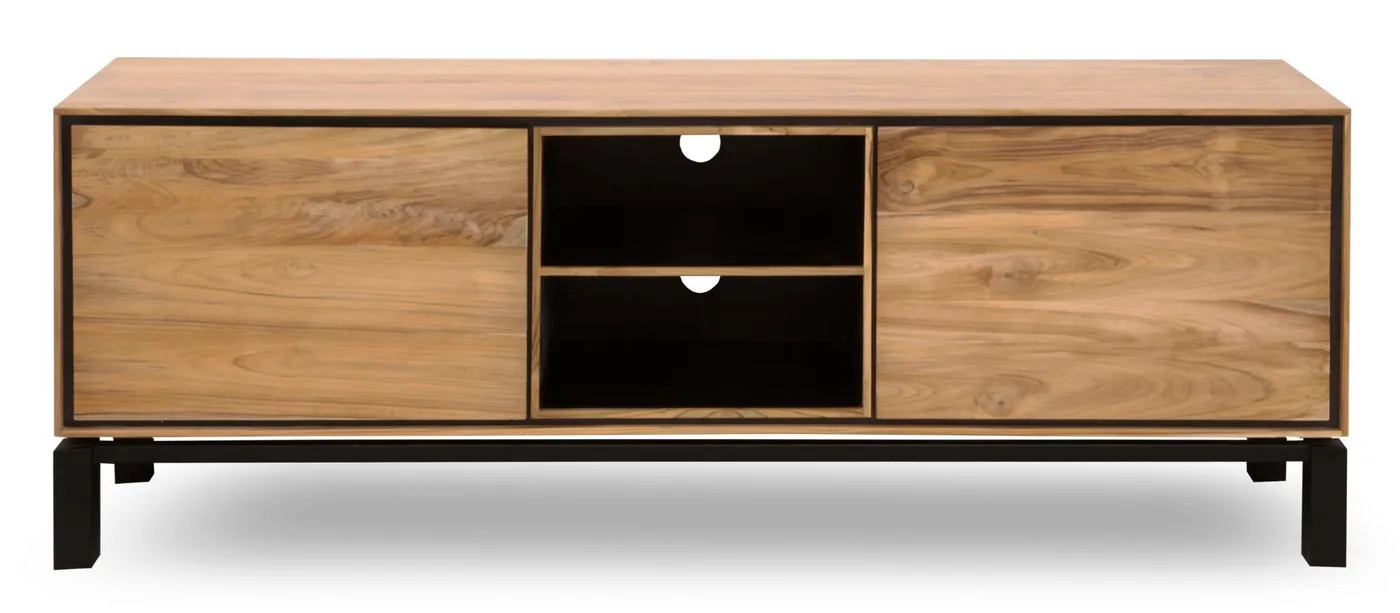 Teak acacia TV unit – natural — Photo 2
