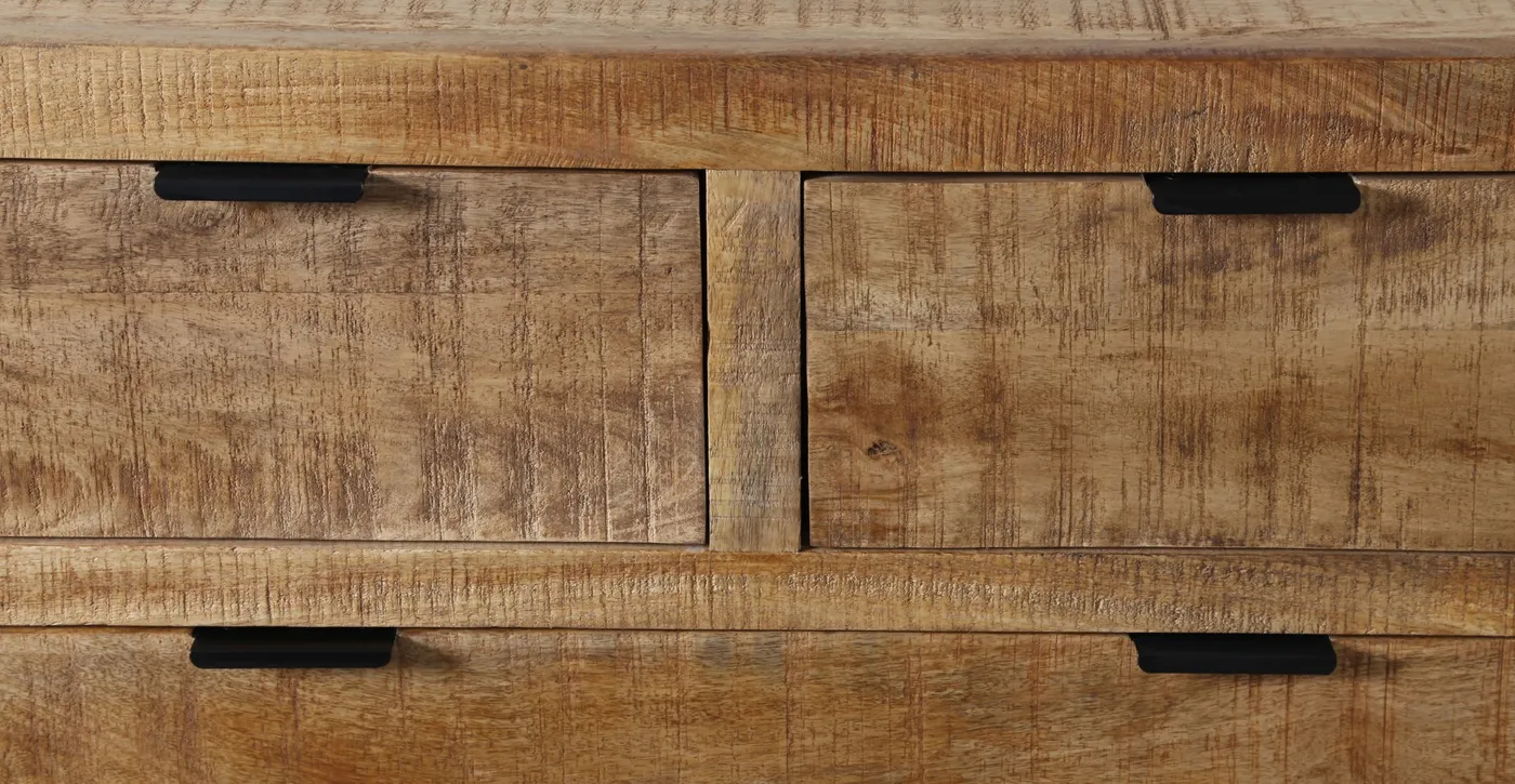 Mango wood metal chest of drawers – brown — Photo 2