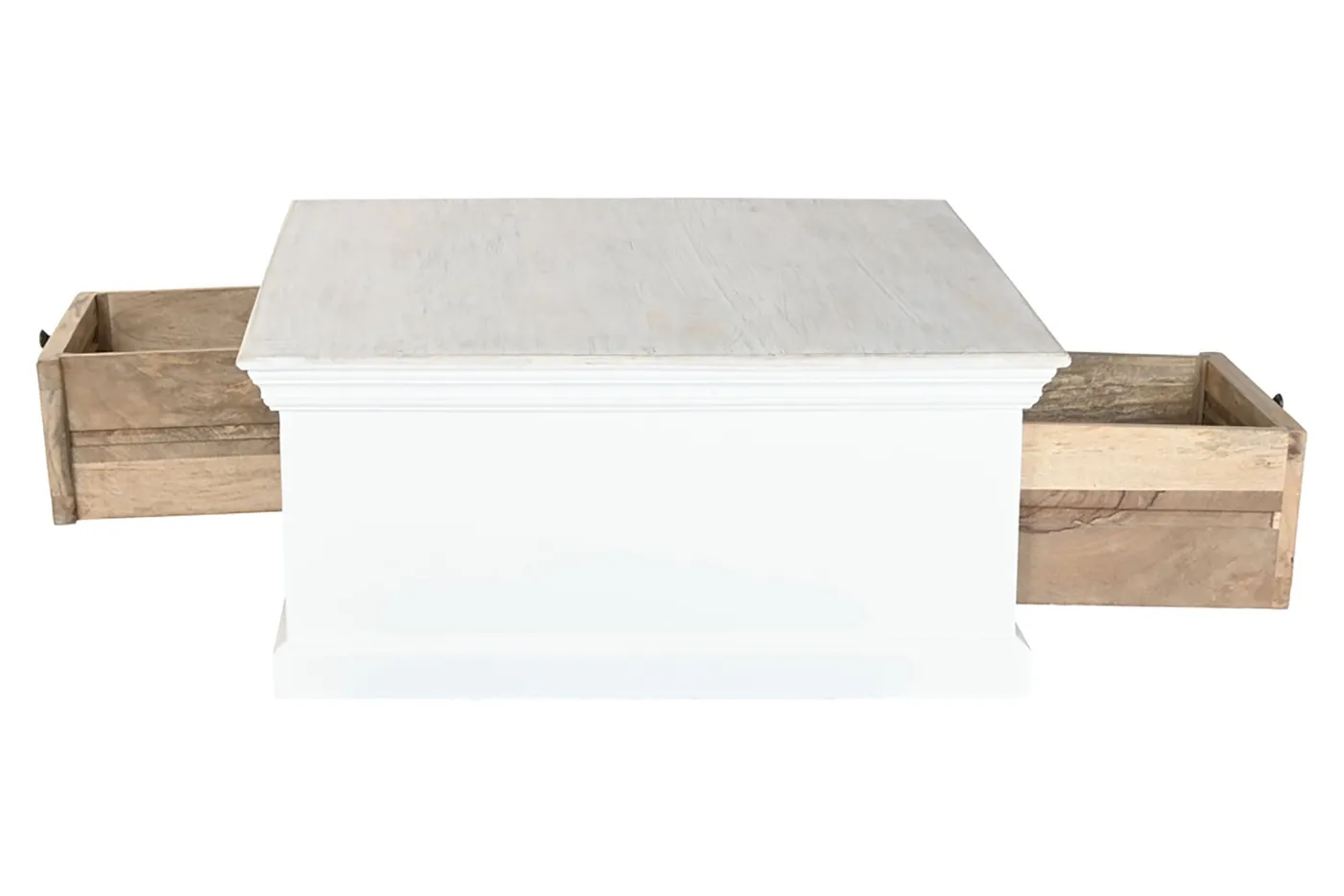Salontafel van mangohout wit — Foto 2
