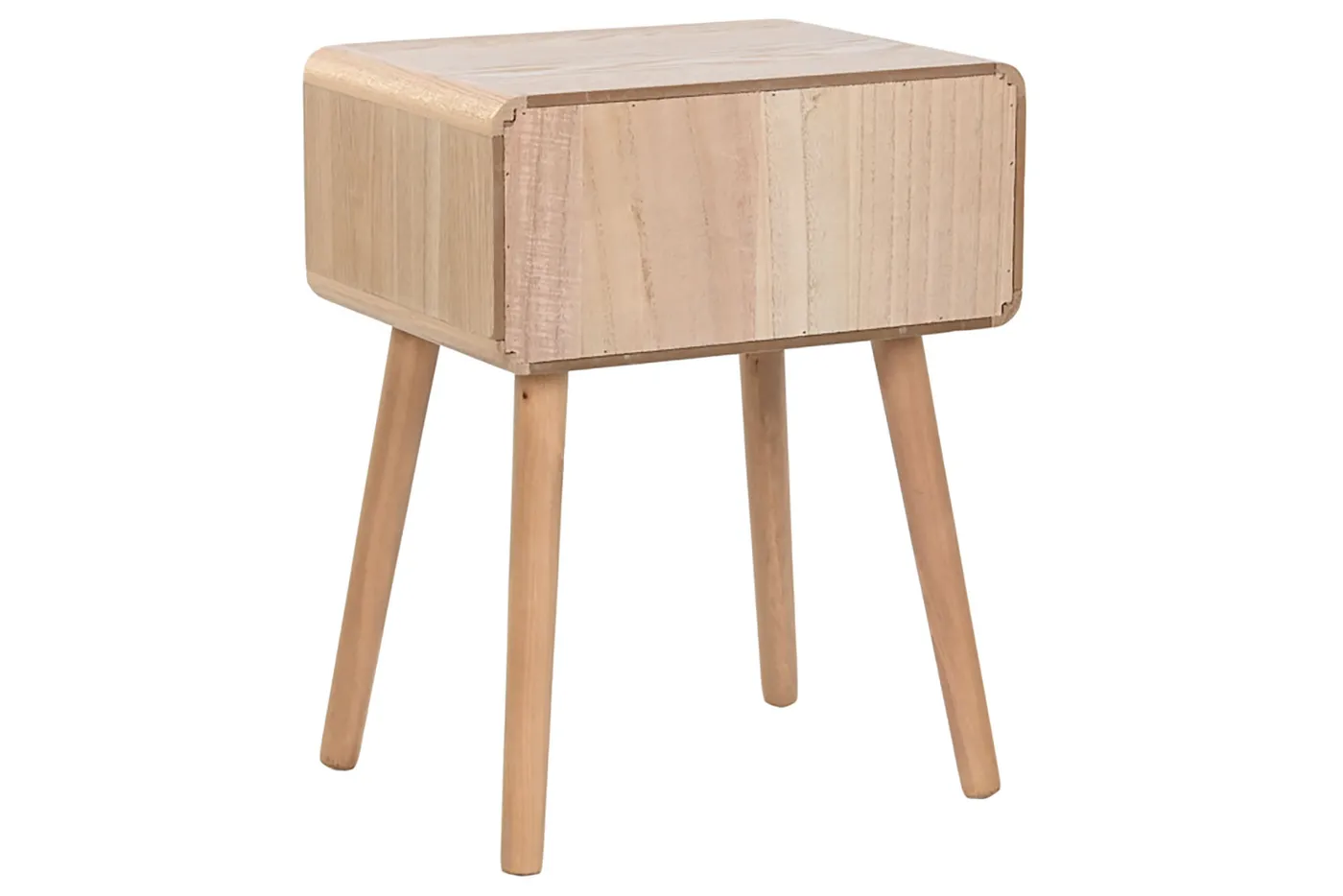Pine MDF bedside table with drawer – natural — Photo 2