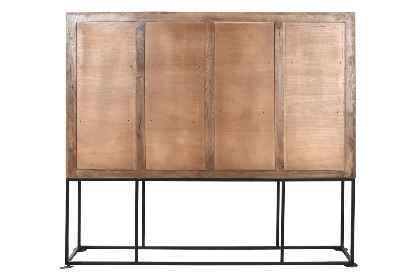 Armoire sculptée en manguier et métal blanche — Photo 2