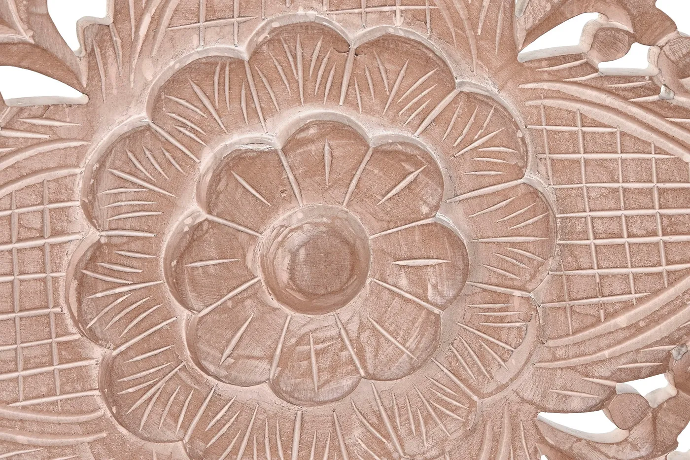 Tête de lit mandala en MDF décapée / naturelle — Photo 2