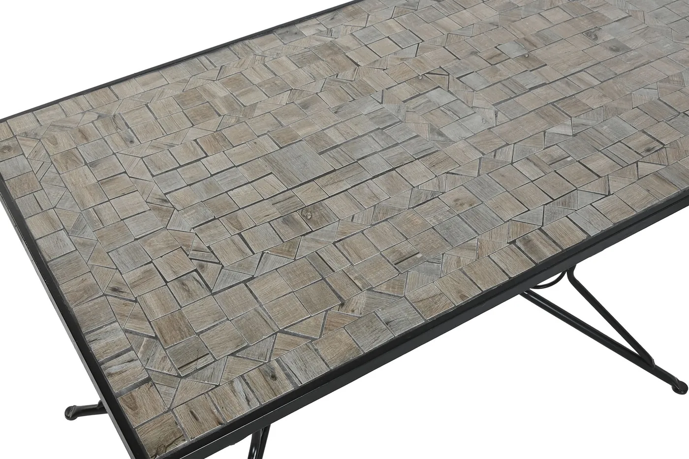 Mosaic wrought iron ceramic dining table — Photo 2