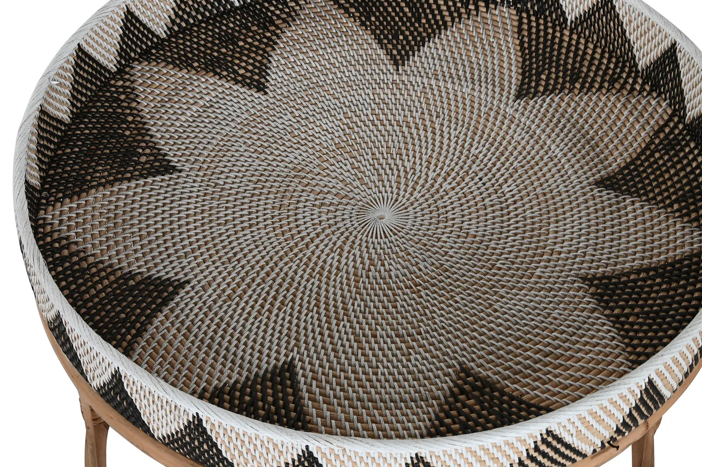 Set de 2 – mesa de centro hecho a mano de ratán — Foto 2