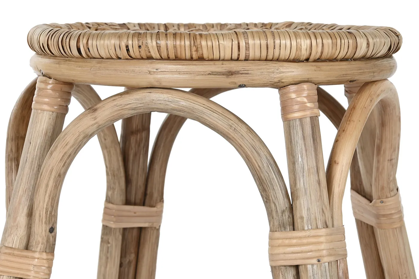 Taburete de mimbre y ratán natural — Foto 2