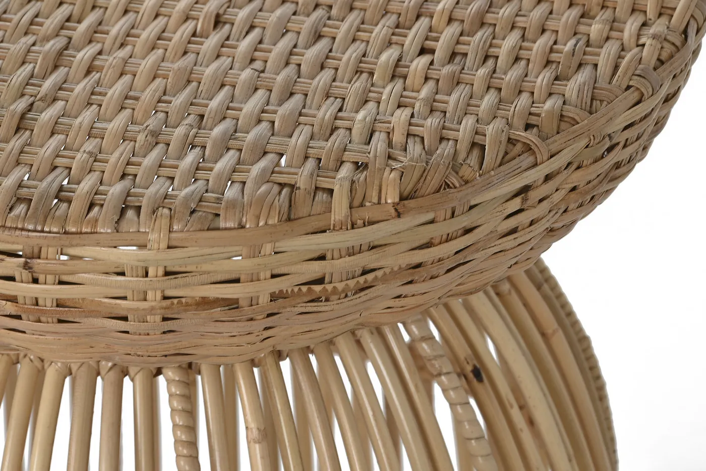Table d’appoint en rotin et acier naturelle — Photo 2