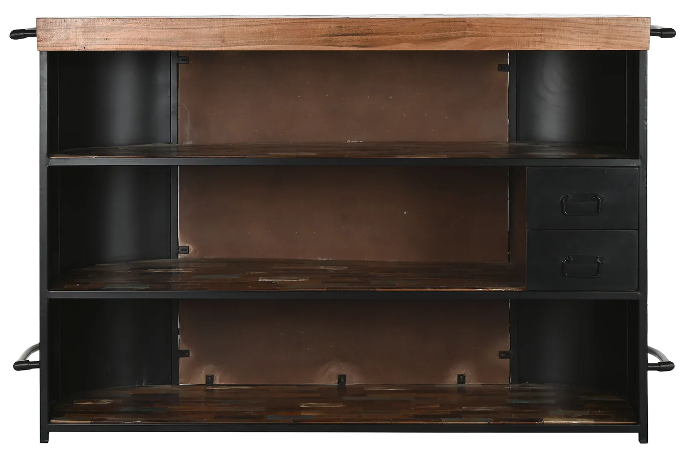 Mueble bar de metal y madera negro — Foto 2