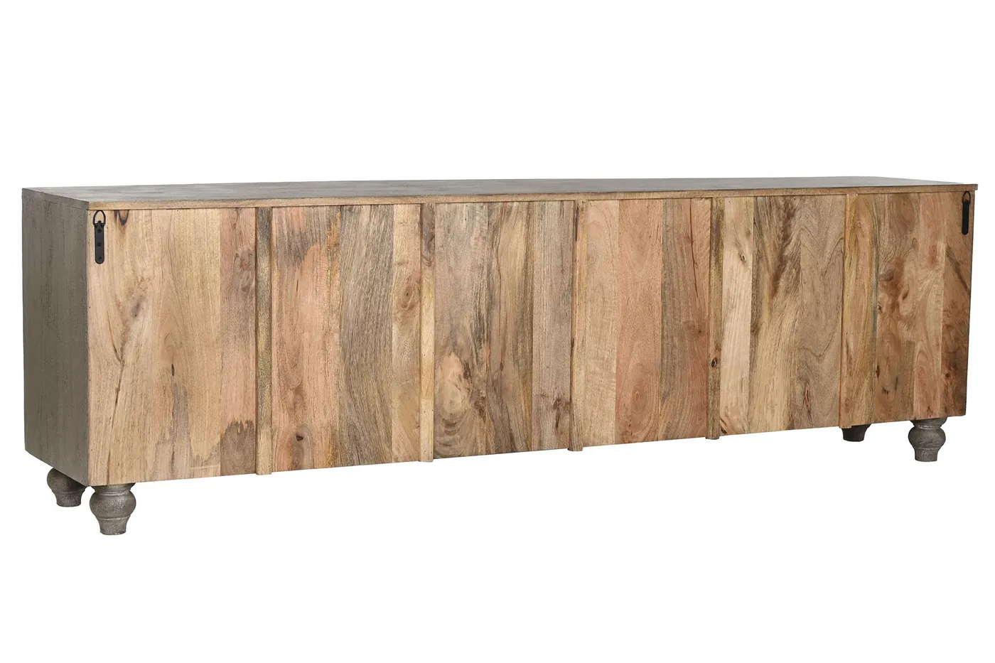 Carved wood TV unit – grey — Photo 2