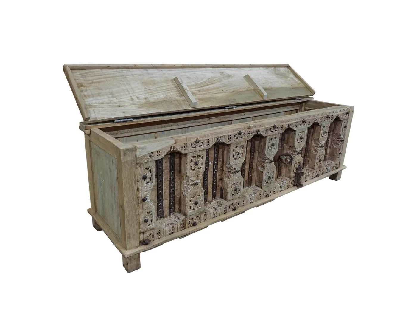 Meuble TV sculptée pièce unique en bois — Photo 2