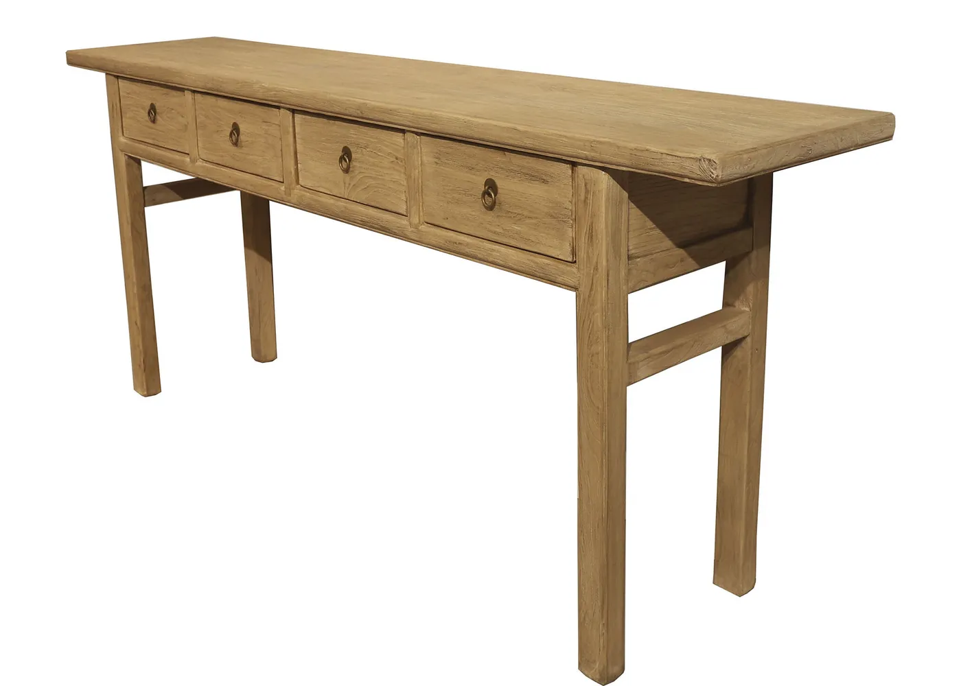 Massief wandtafel van iepenhout naturel — Foto 2