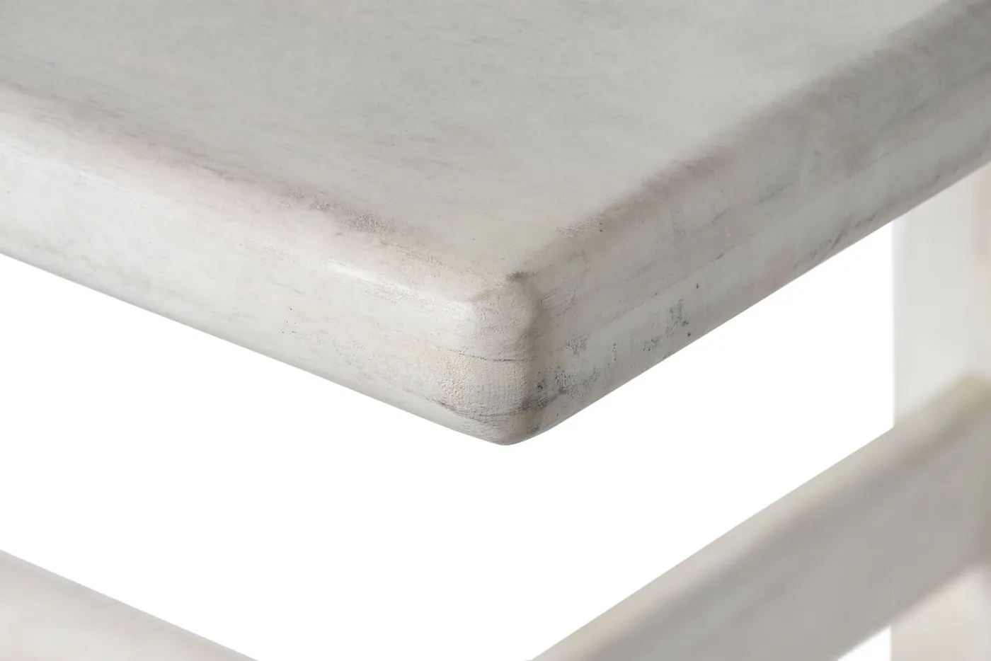 Eettafel van mangohout wit — Foto 2