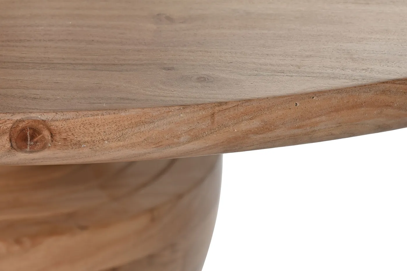 Table ronde en acacia naturelle — Photo 2