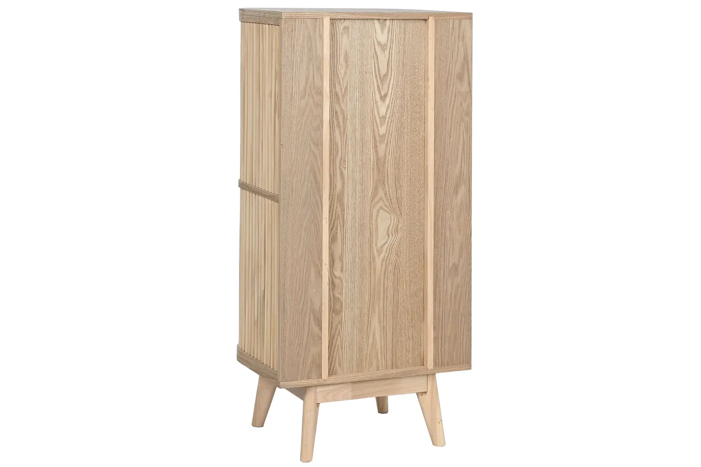 Ladekast van vurenhout en rotan naturel — Foto 2