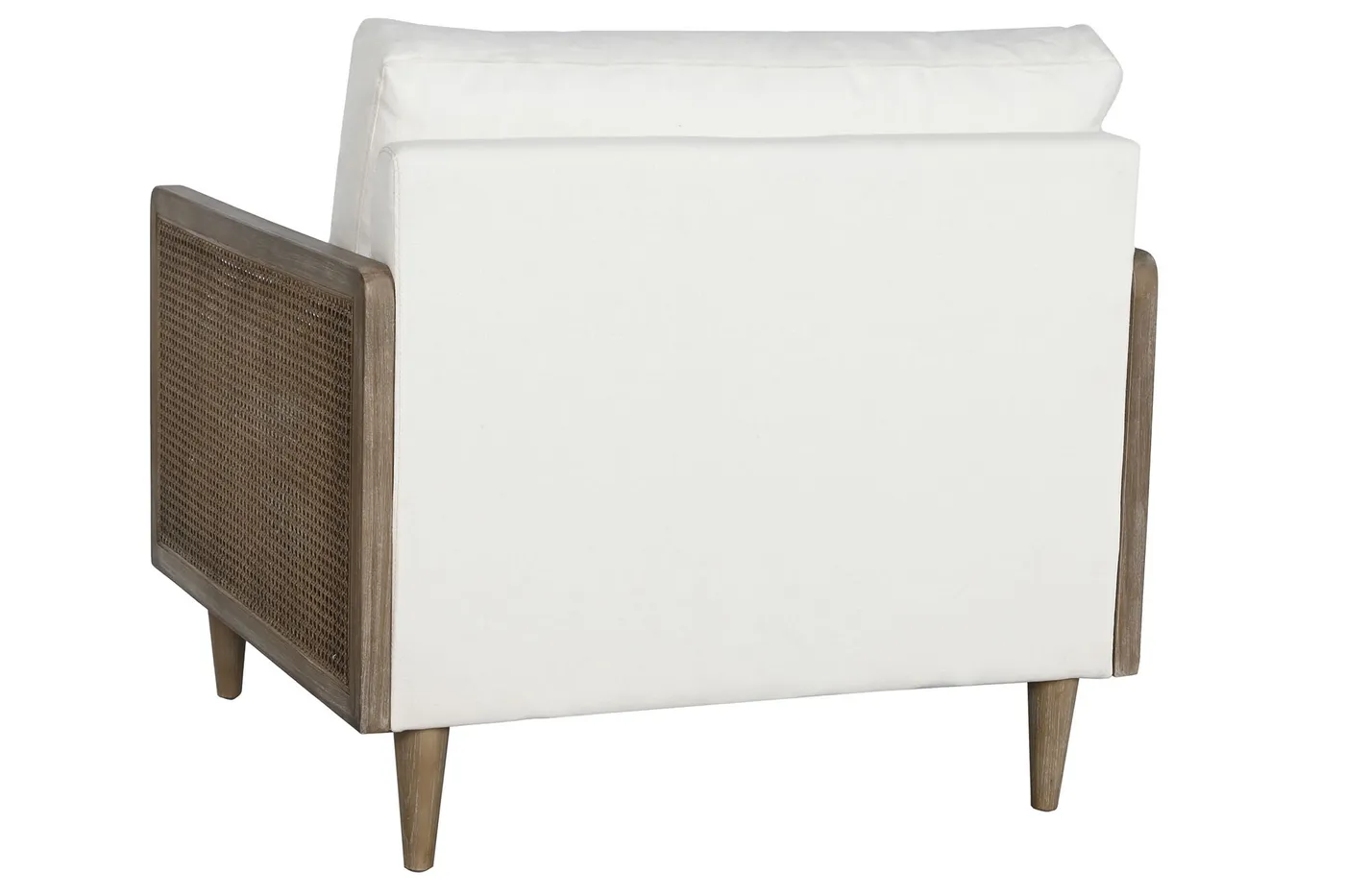 Sillón de ratán y poliéster marrón — Foto 3