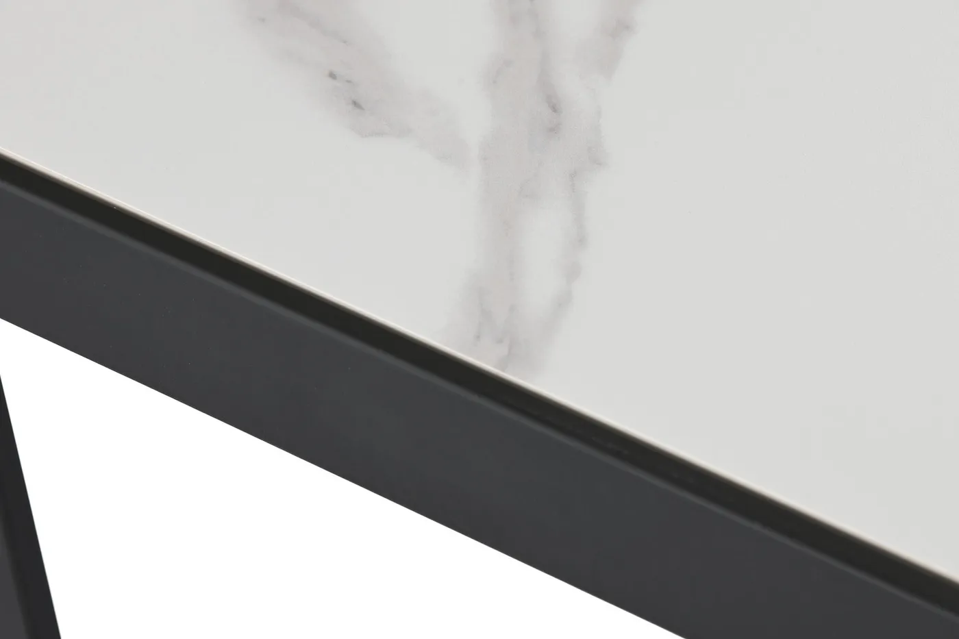 Table d’appoint en métal et céramique blanche — Photo 2