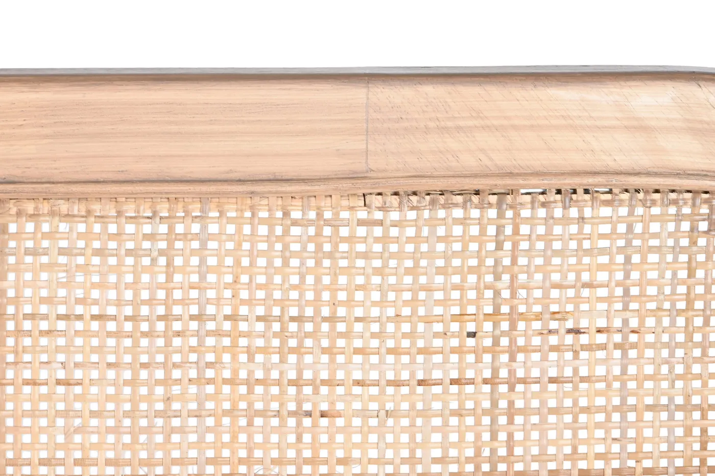 Rubberwood rattan headboard – natural — Photo 2