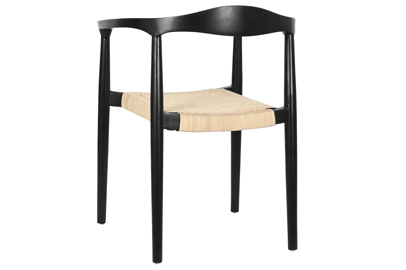 Silla de teca y ratán — Foto 2