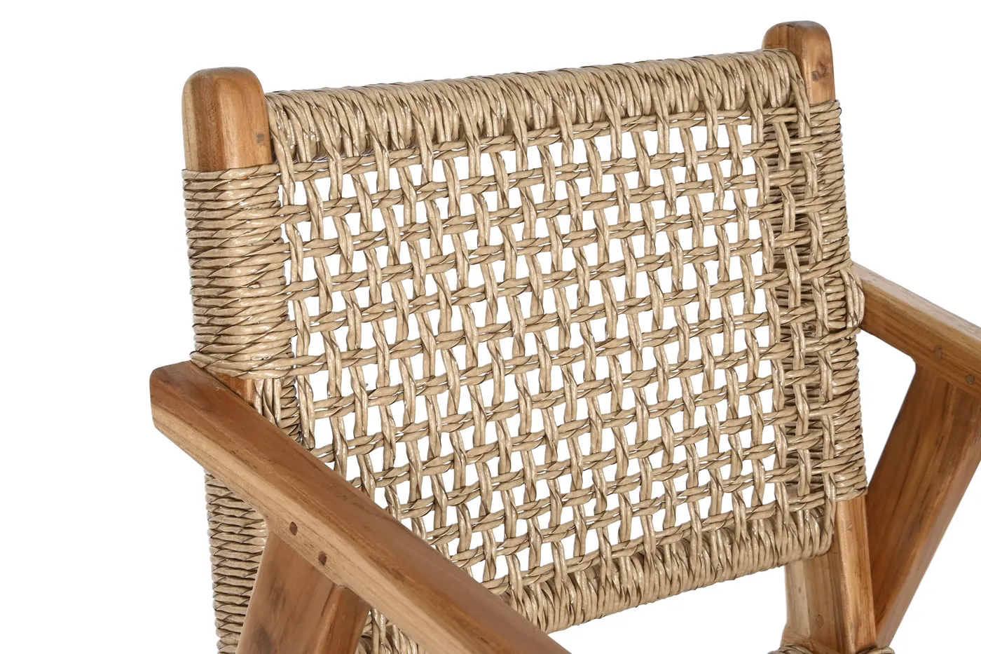 Synthetic teak rattan chair – natural — Photo 2