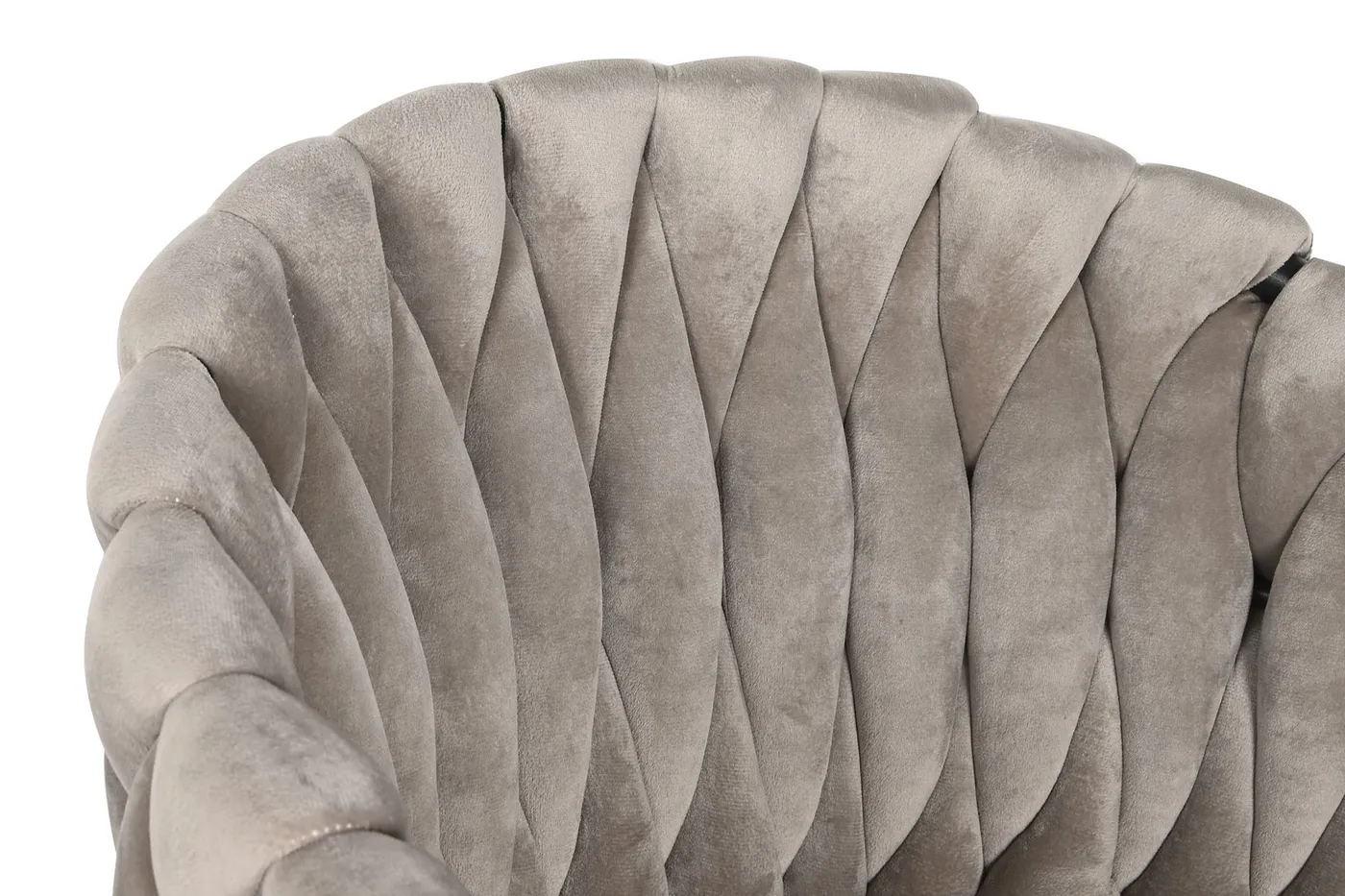 Polyester metal stool – beige — Photo 2