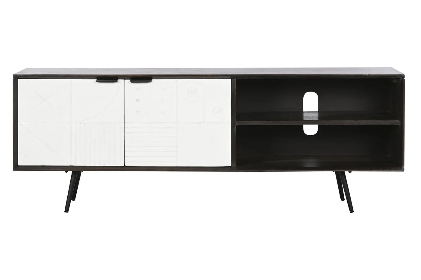 Mango wood TV unit – brown / dark
