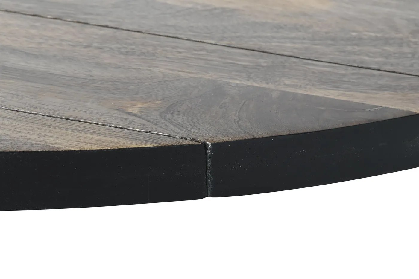 Mesa de comedor de metal y mango natural — Foto 2