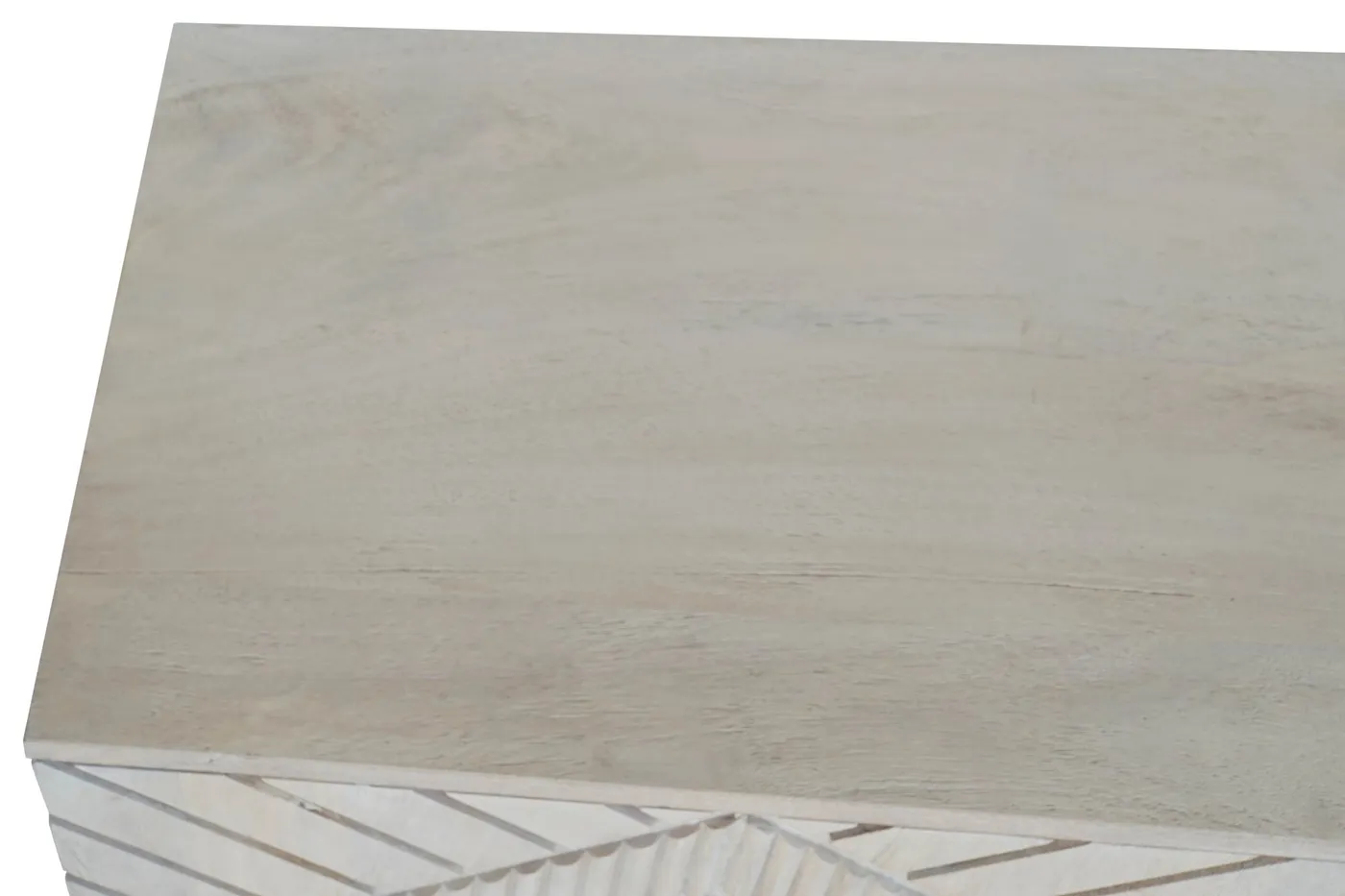 Meuble TV à losanges en manguier et métal beige — Photo 2