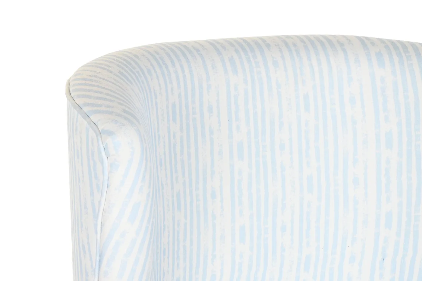 Gestreepte fauteuil van polyester en hout blauw — Foto 2