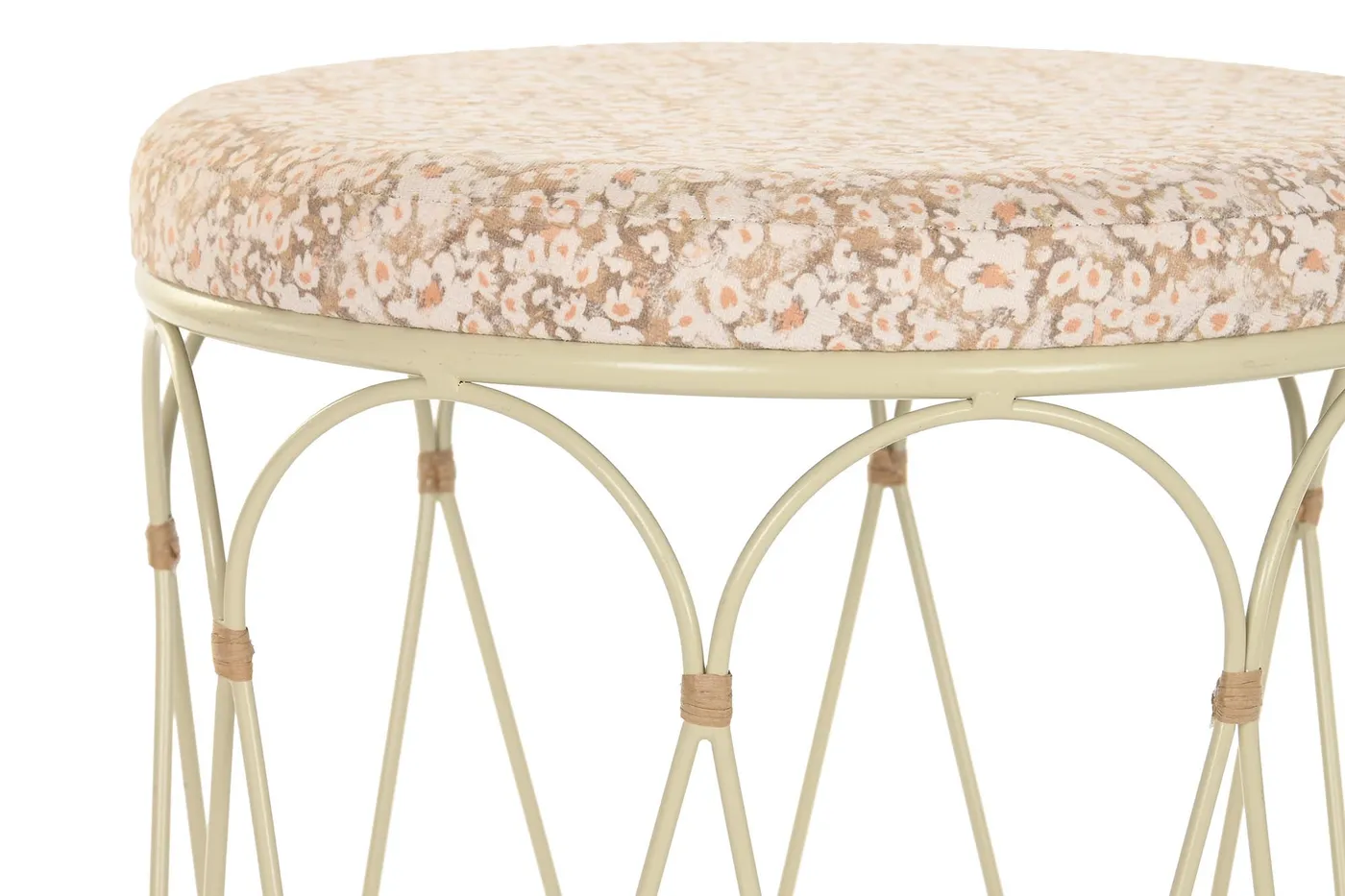 Rattan metal side table – natural — Photo 2