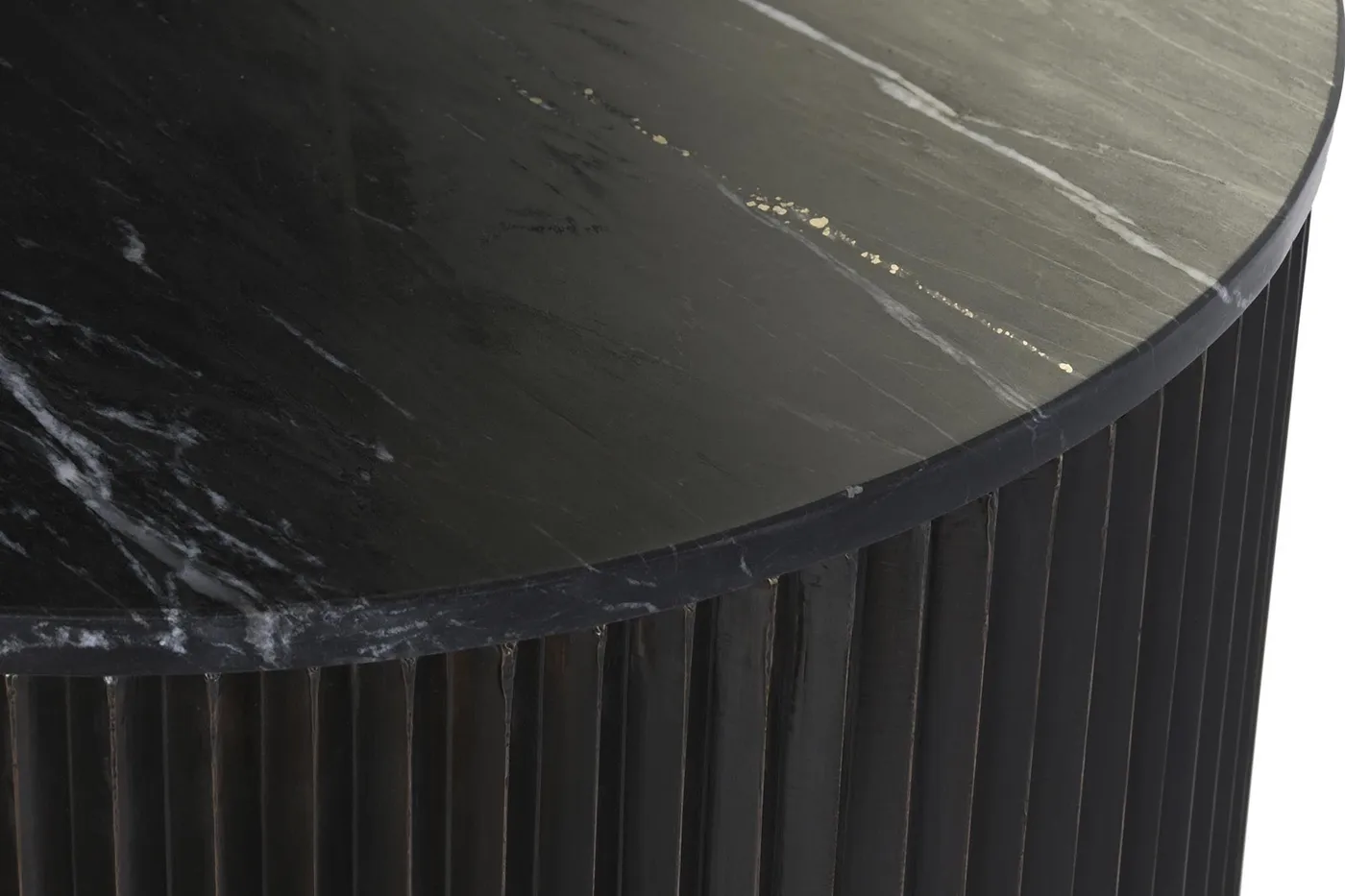 Mesa de centro de metal y mármol negra — Foto 2