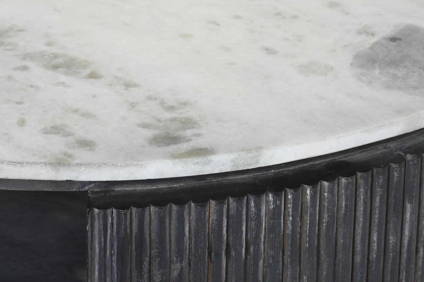 Mesa de centro de mango y mármol negra — Foto 2