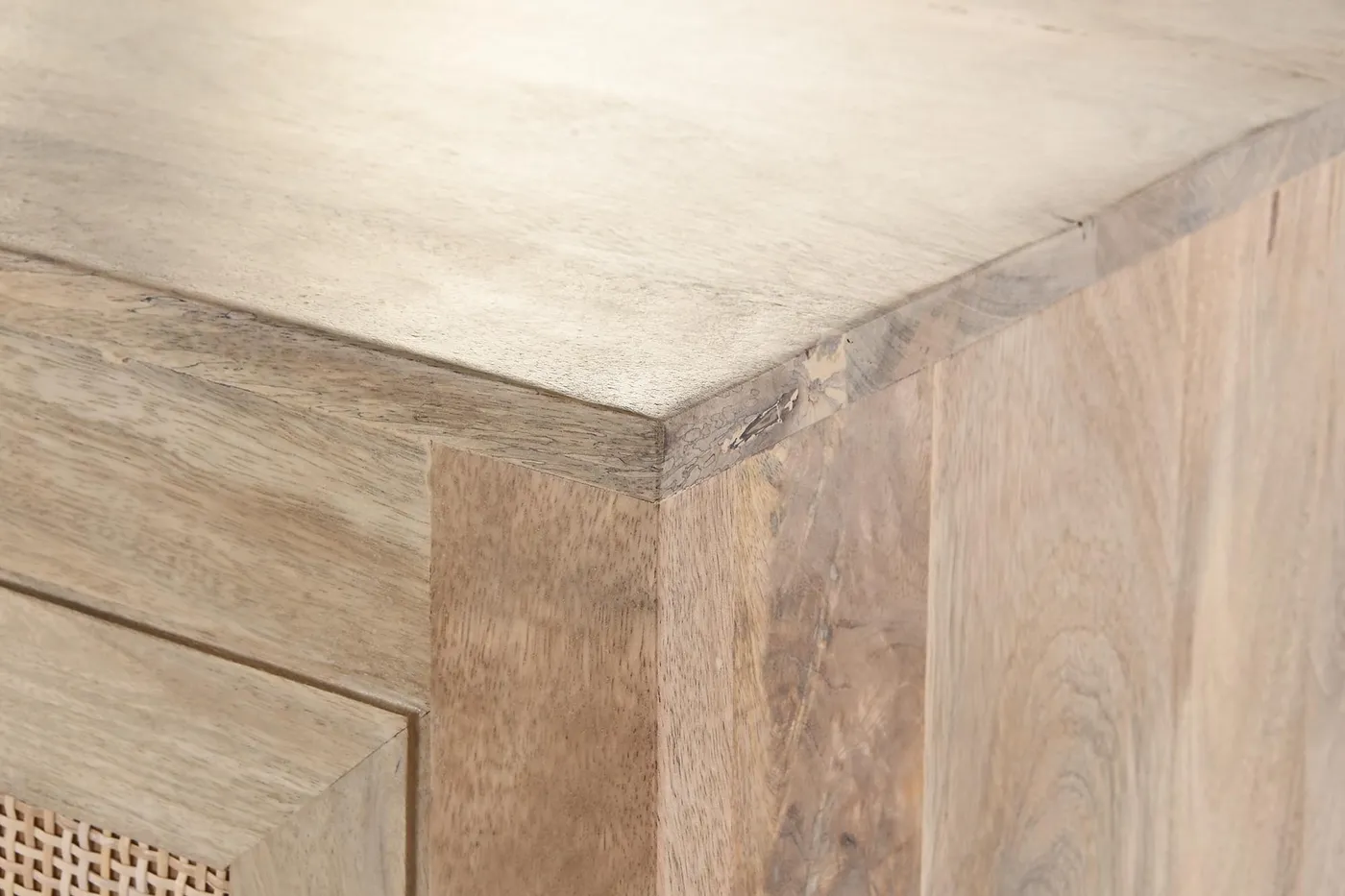 Dressoir van mangohout en rotan bruin — Foto 2