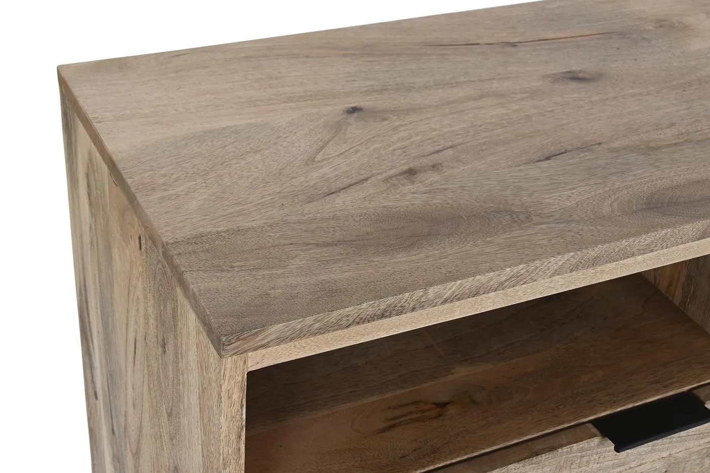 Mango wood metal TV unit – natural — Photo 1