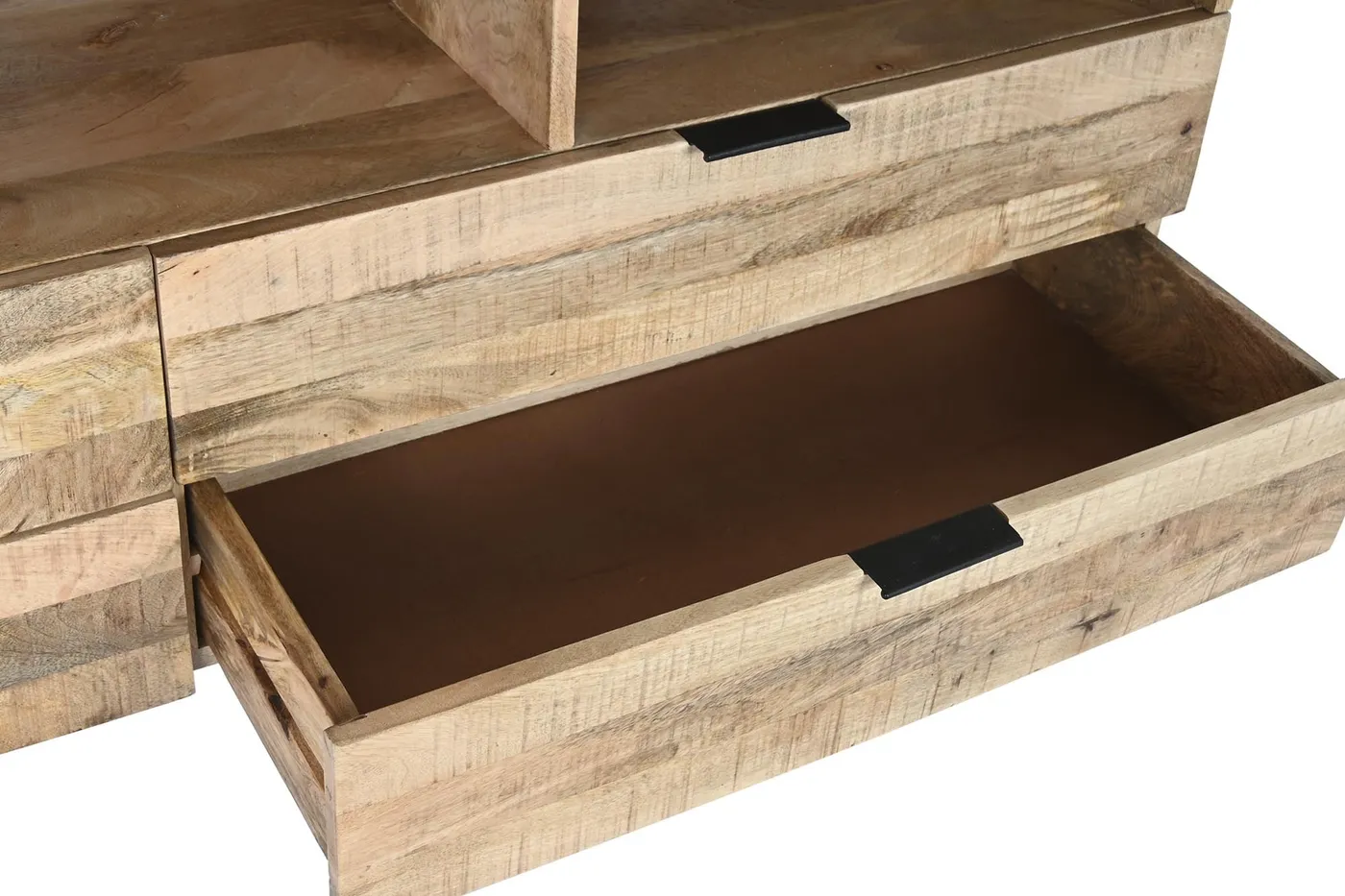 Mango wood metal TV unit – natural — Photo 2