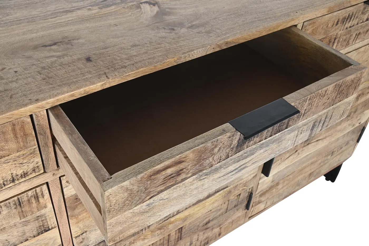 Dressoir van mangohout en metaal naturel — Foto 2