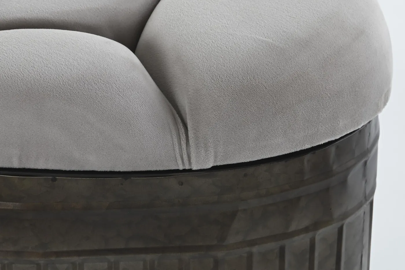 Metal polyester shoe bench – beige — Photo 2