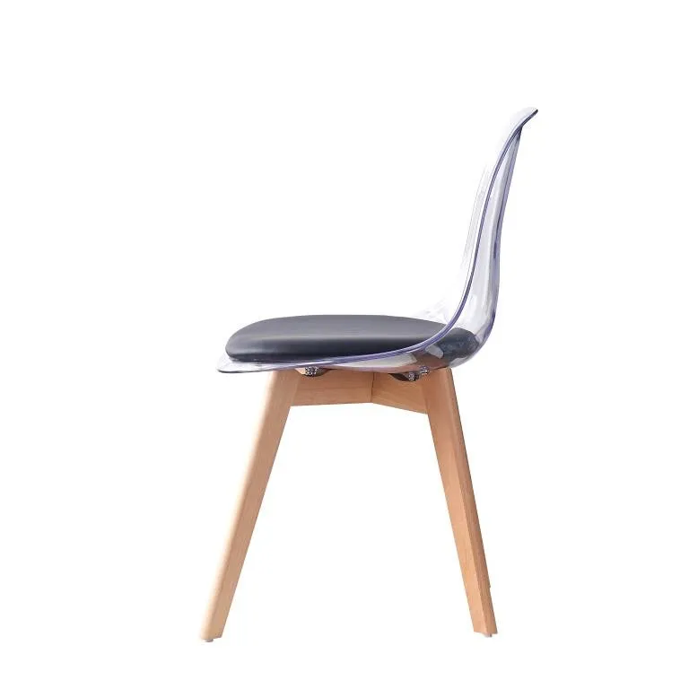 Upholstered polycarbonate wood chair — Photo 2