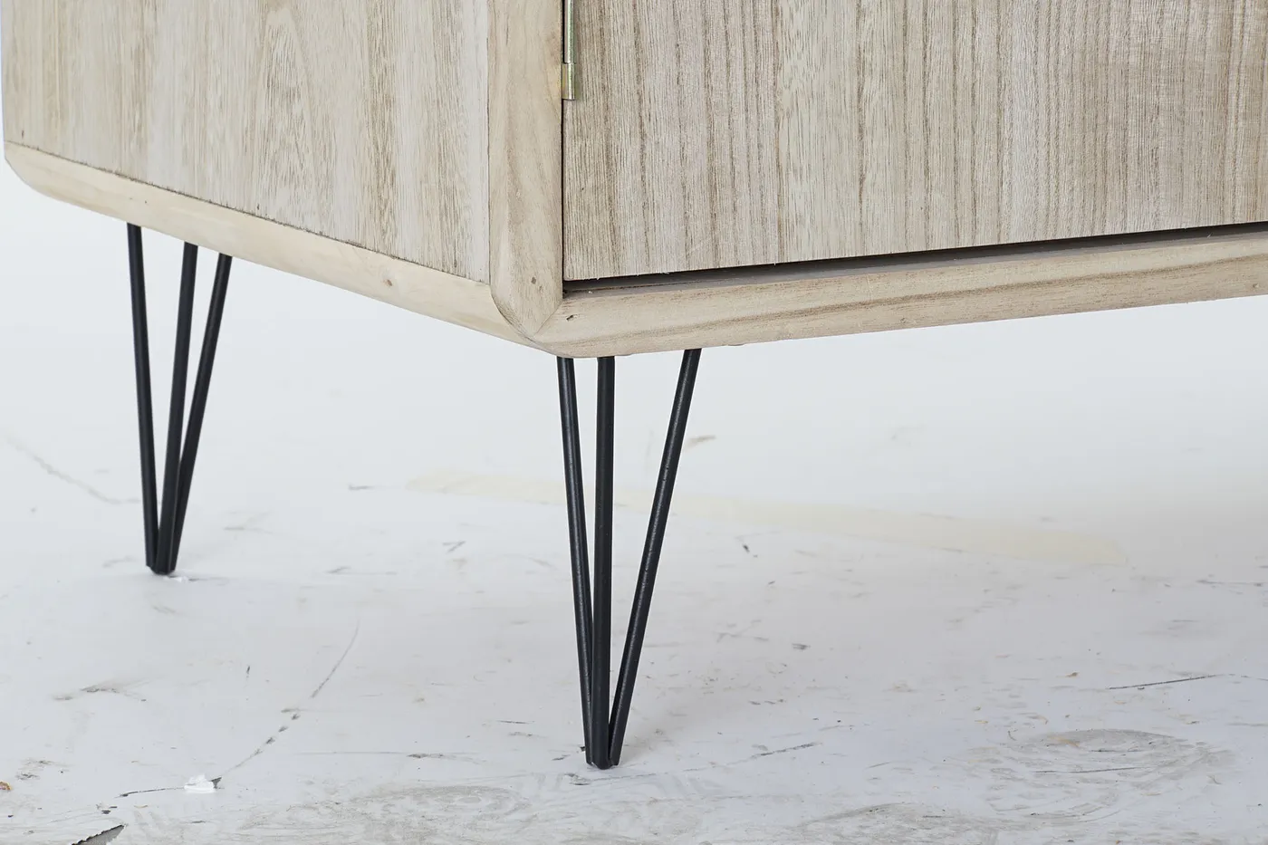 Paulownia metal sideboard – natural — Photo 2