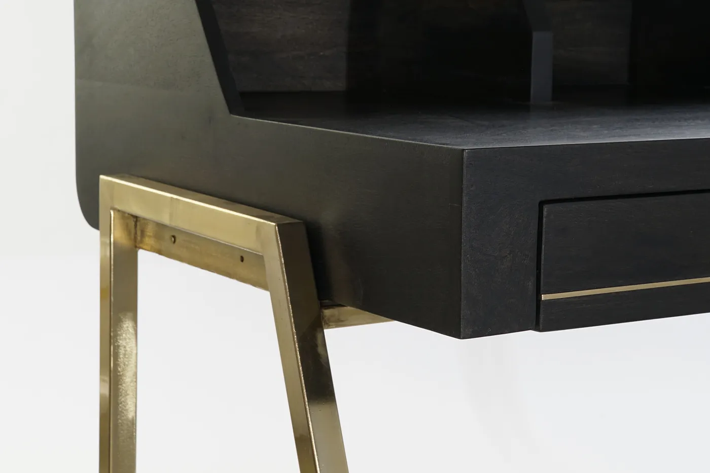Escritorio de mango y metal negro — Foto 3