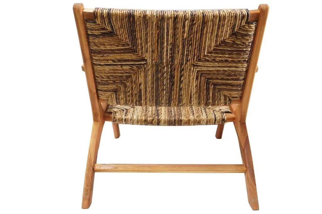 Teak natural fibre armchair – natural — Photo 2