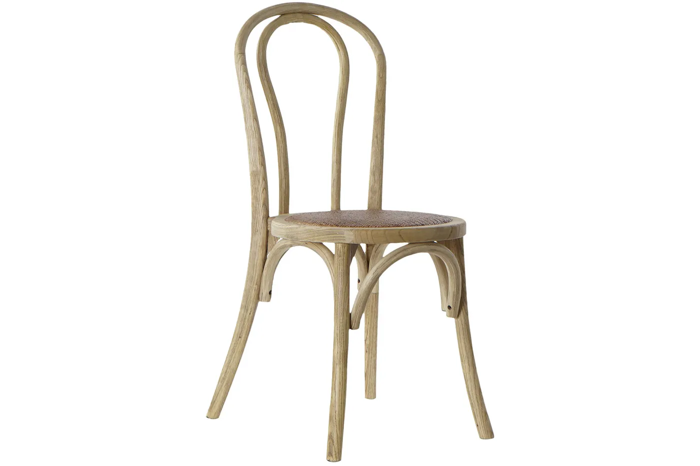 Stackable elm rattan chair