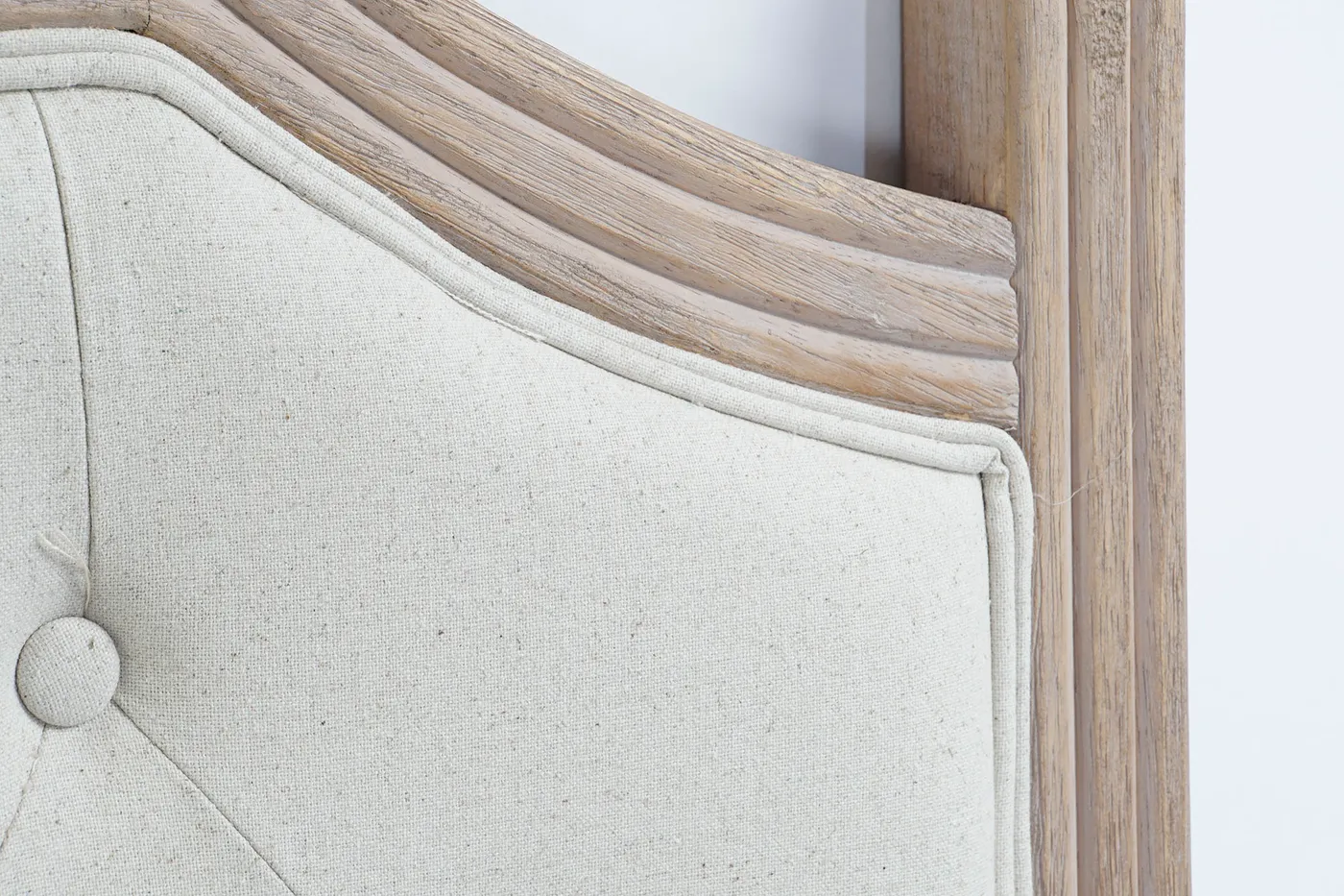 Tête de lit en lin et hévéa beige — Photo 2