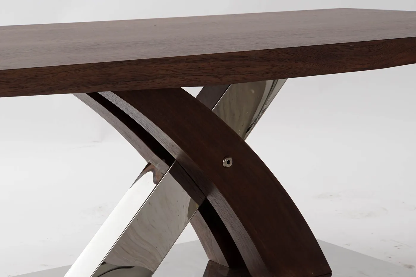 Wood steel coffee table – brown / dark — Photo 2