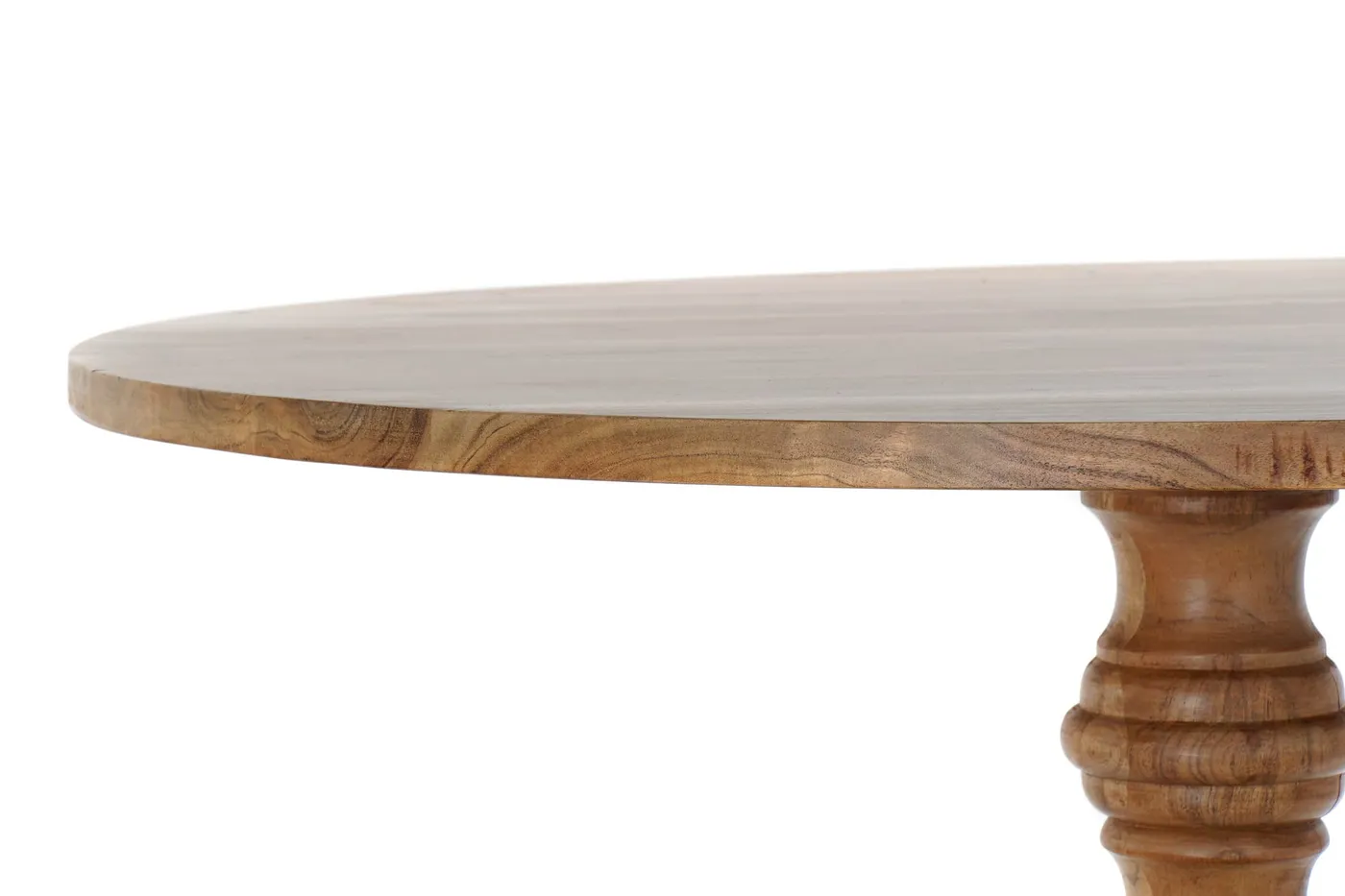 Mesa redonda de acacia natural — Foto 2