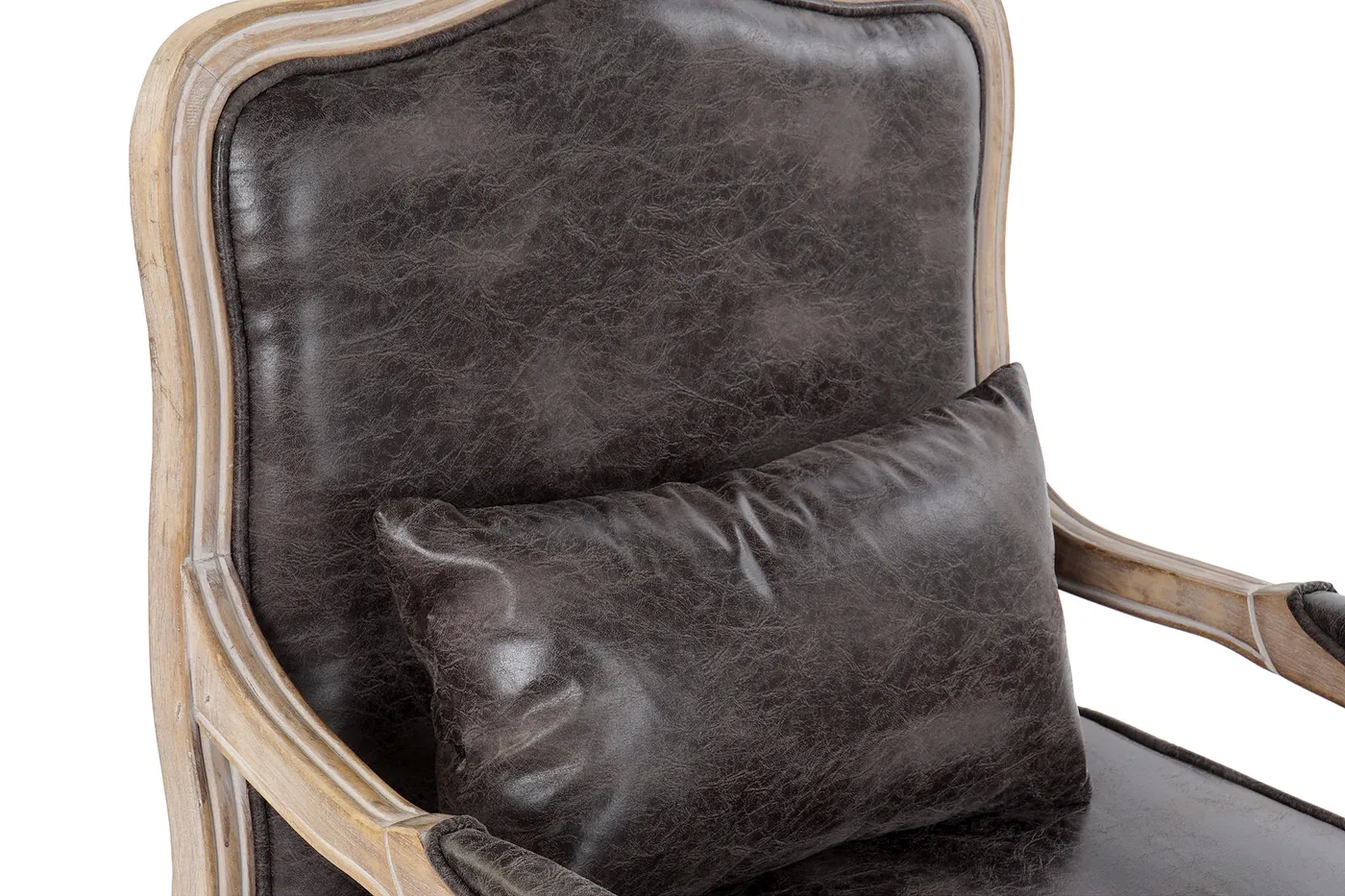 Sillón desgastado de poliuretano y caucho marrón — Foto 2