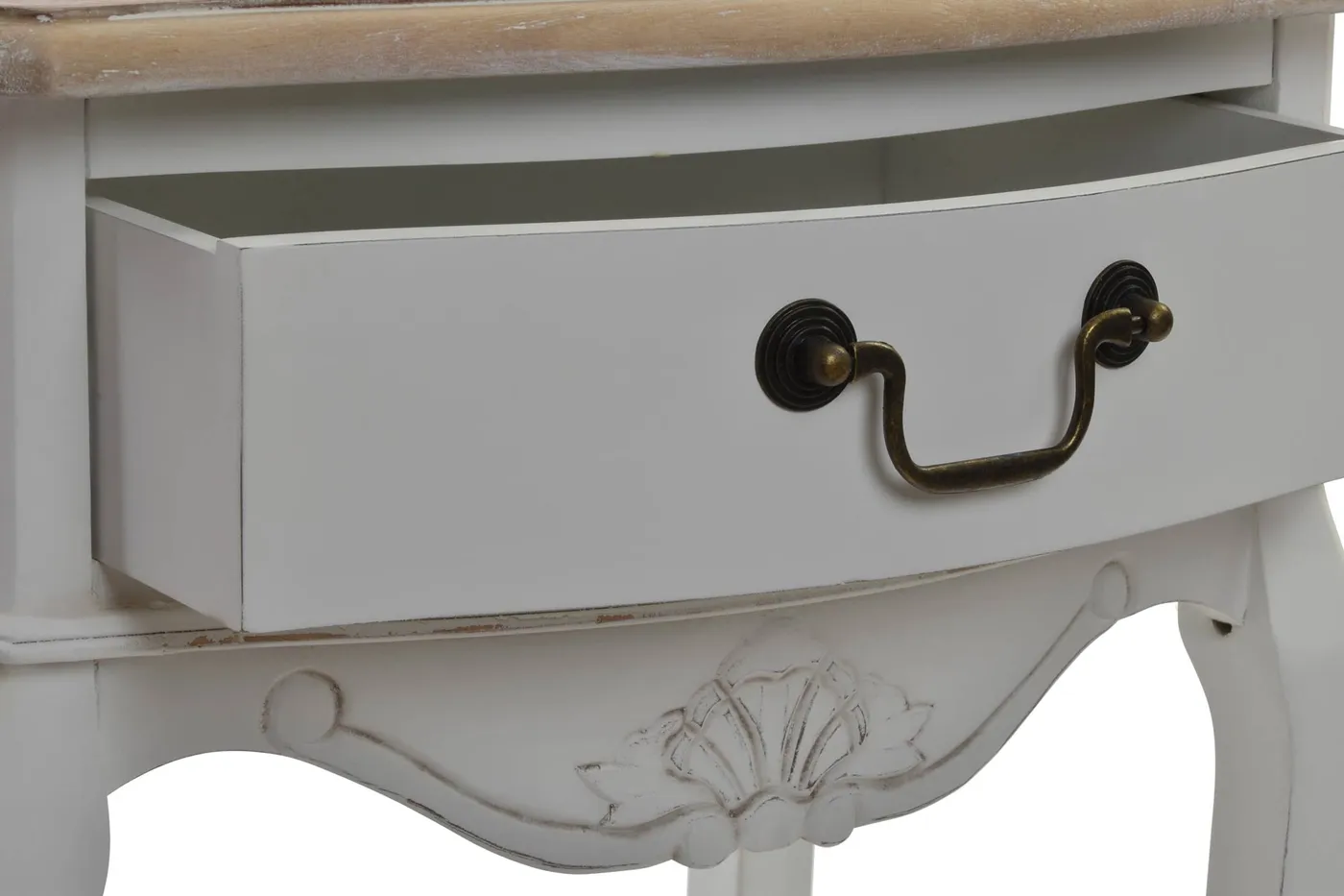 Wood bedside table – natural / white — Photo 2