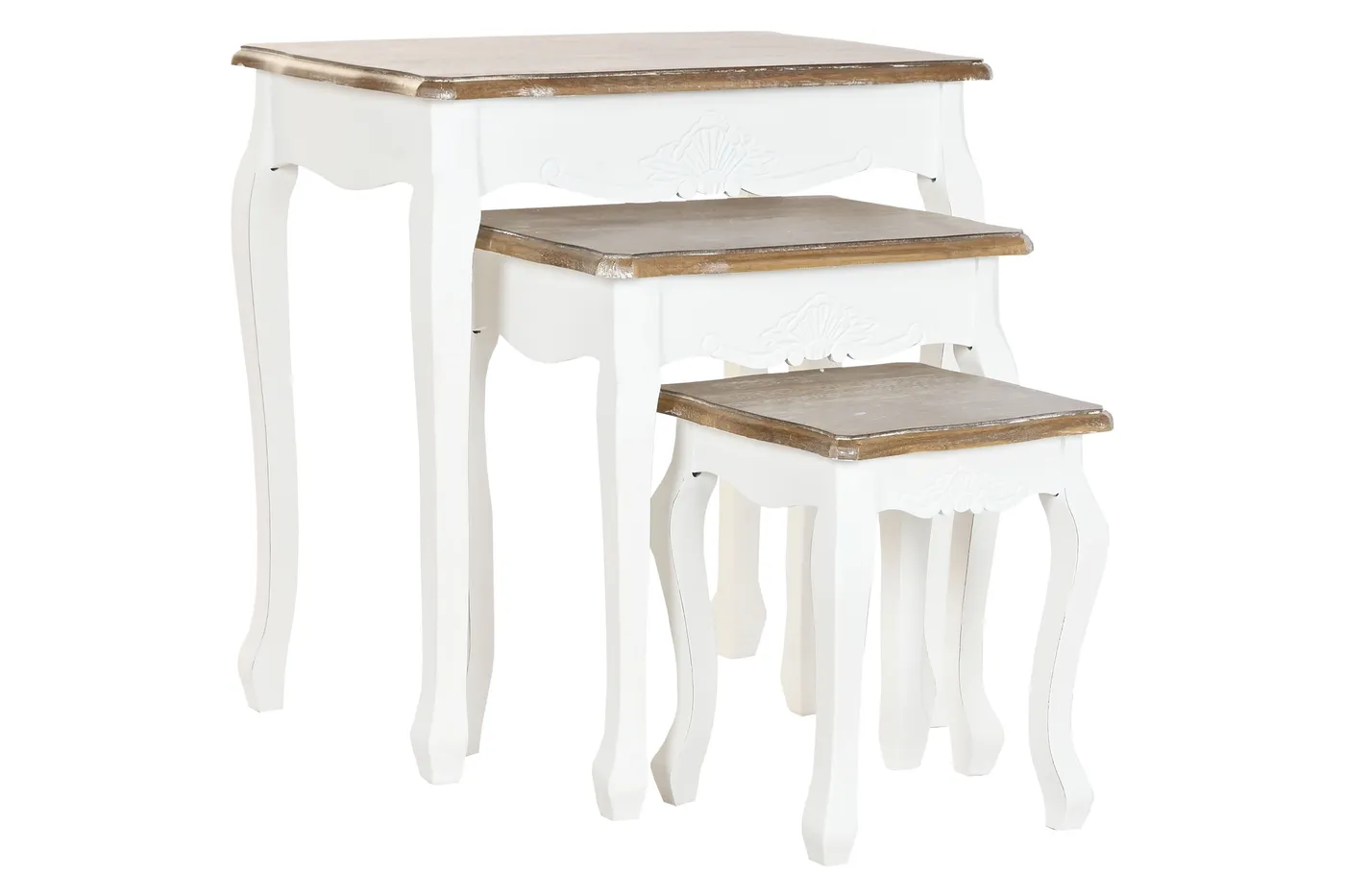 Lot de 3 – table d’appoint en sapin naturelle — Photo 2