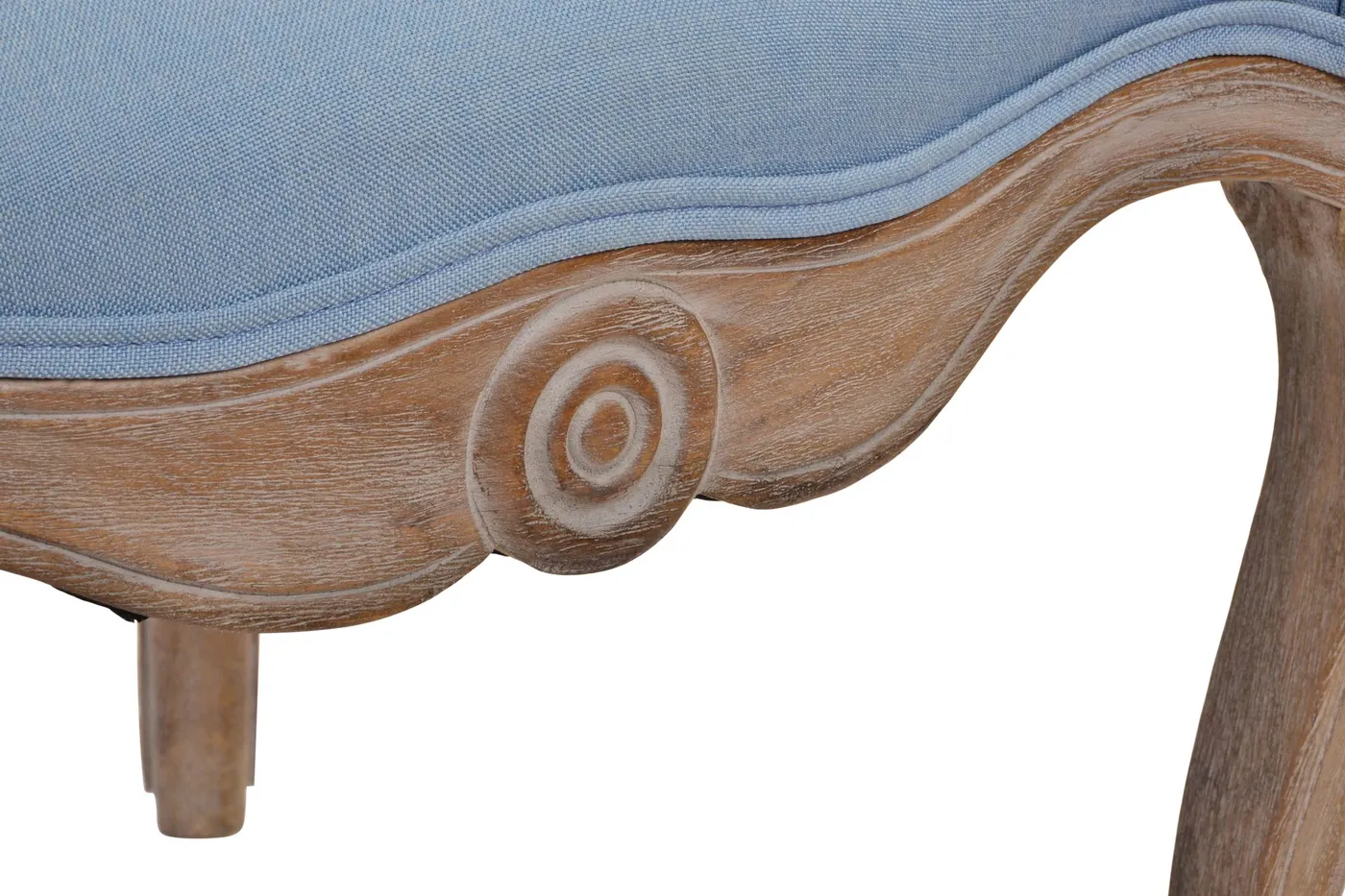 Polyester rubberwood armchair – blue — Photo 2