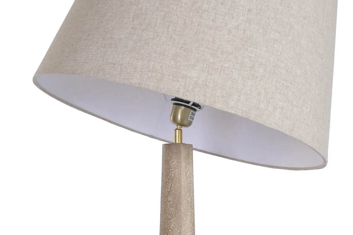 Staande lamp van mangohout en linnen — Foto 2