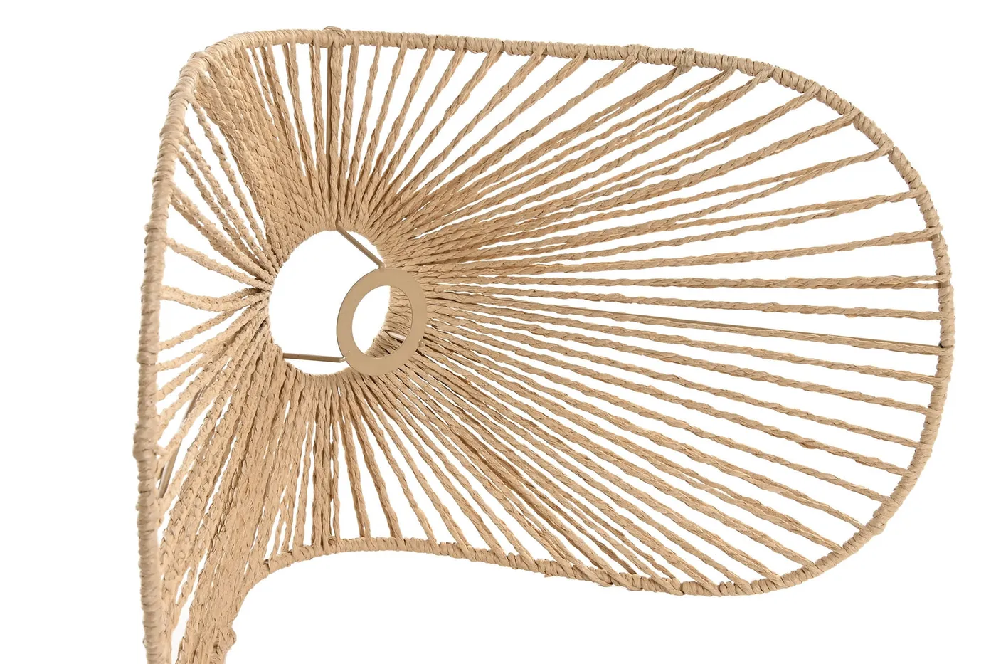 Set of 3 – natural fibre metal lampshade – natural / brown — Photo 2